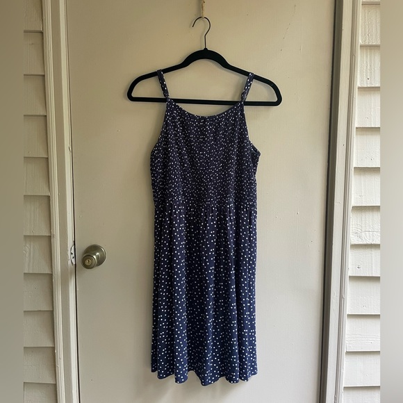 Blue Polka Dot Mid thigh Dress - Picture 1 of 2